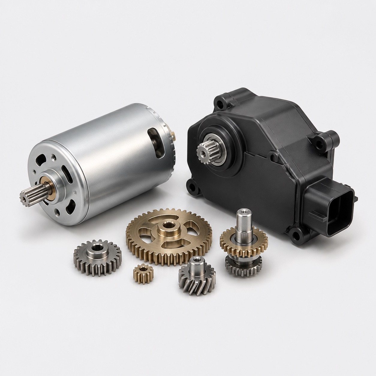 Automotive motor, gears and actuator